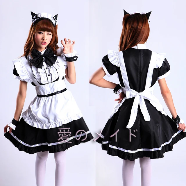 2015 new women lolita dress medieval dresses sexy cat ears maid 2015 new women lolita dress medieval dresses sexy cat ears maid cosplay costume black pink