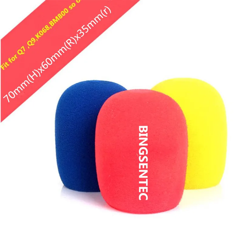 

BINGSENTEC 7*3.5cm Foam Ball-Type Mic Anti Saliva Windscreen Karaoke Microphone Cover Protective Case Fit Q7 Q9 K068 BM800 So On