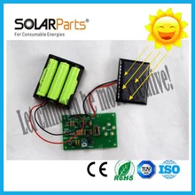 Educational LED DIY solar kit for children with battery box and circuit board without rechargeable battery