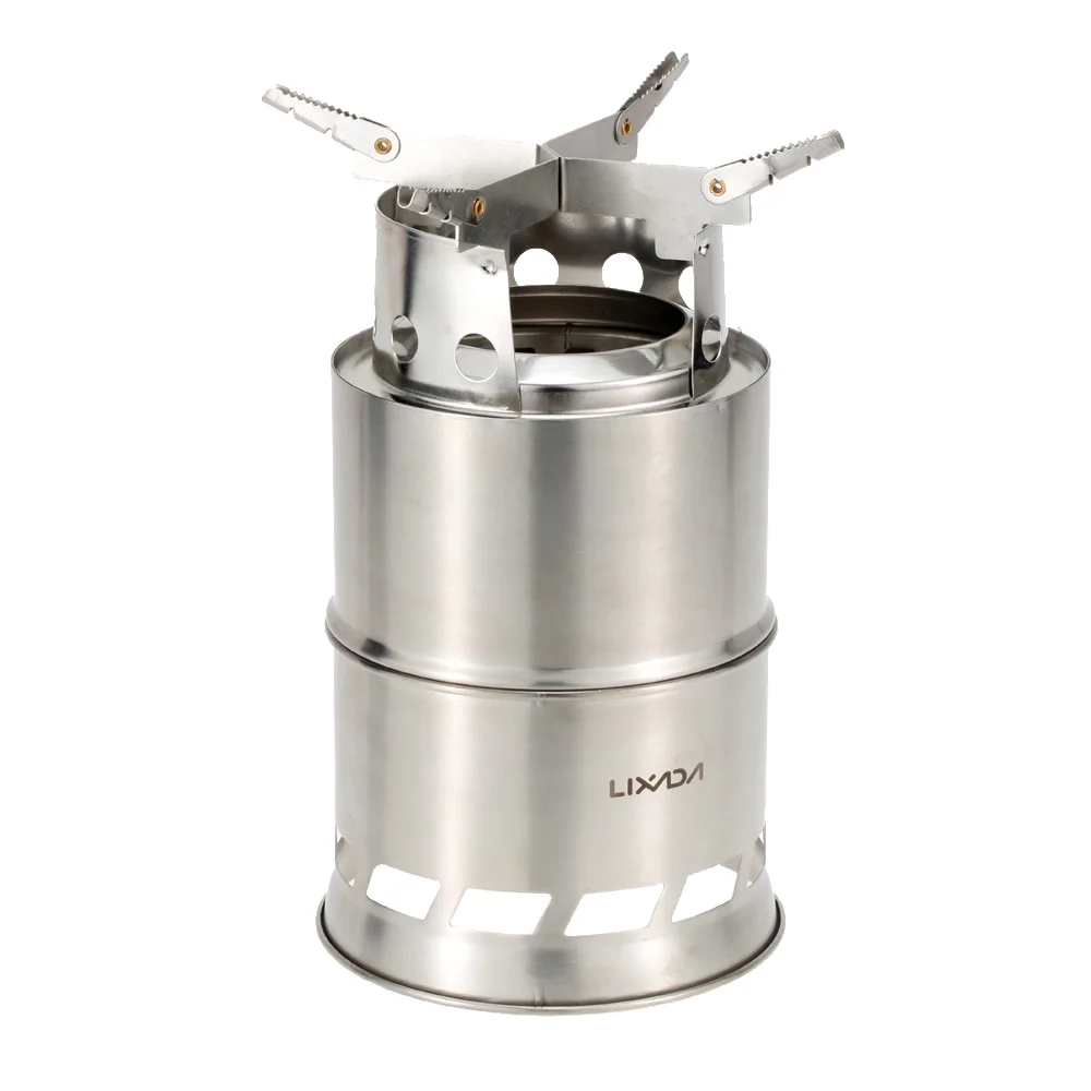 Portable Stainless Steel Wood Stove Solidified Alcohol Stove for