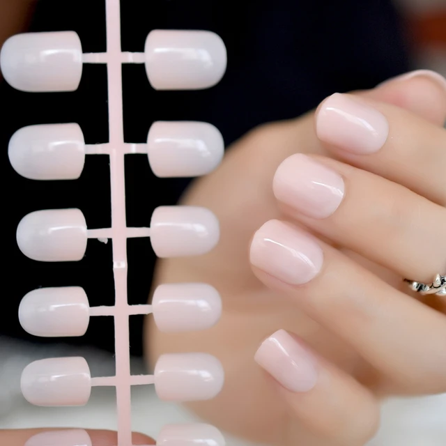 Super Clear Fake Nails Short Square Natural Nail Art Kit Diy Super Clear Fake Nails Short Square Natural Nail Art Kit Diy Manicure Tips False