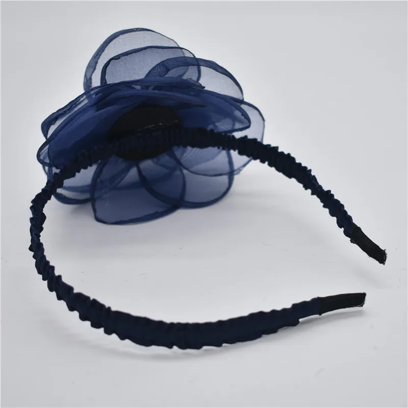 Корейская версия, Детская повязка на голову, ручная шифоновая повязка на голову с большим цветком, повязка для волос для девочек