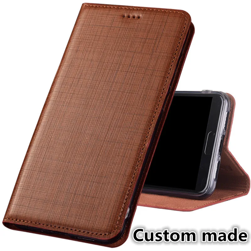 ZD16 Genuine leather flip case with card holder for font b OnePlus b font font b