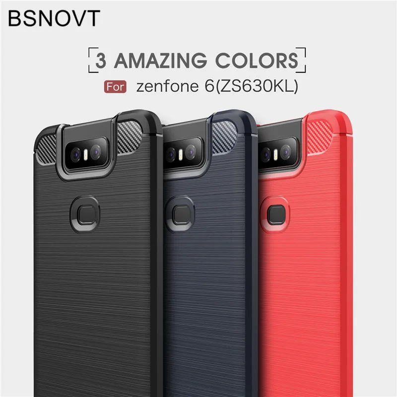 

Case Asus Zenfone 6 ZS630KL Cover Shockproof Silicone Brushed Bumper Phone Case For Asus Zenfone 6 2019 Funda Asus Zenfone 6Z