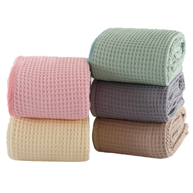

100% Cotton Children's hive towels quilt honeycomb blanket Throw Home Textile Plaid Air Room Summer Use Warm Soft Bedsheet