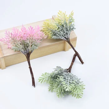 

10pcs Artificial plastic Water grass christmas scrapbooking flowers for home decor wedding party Fake plants gifts diy wreath