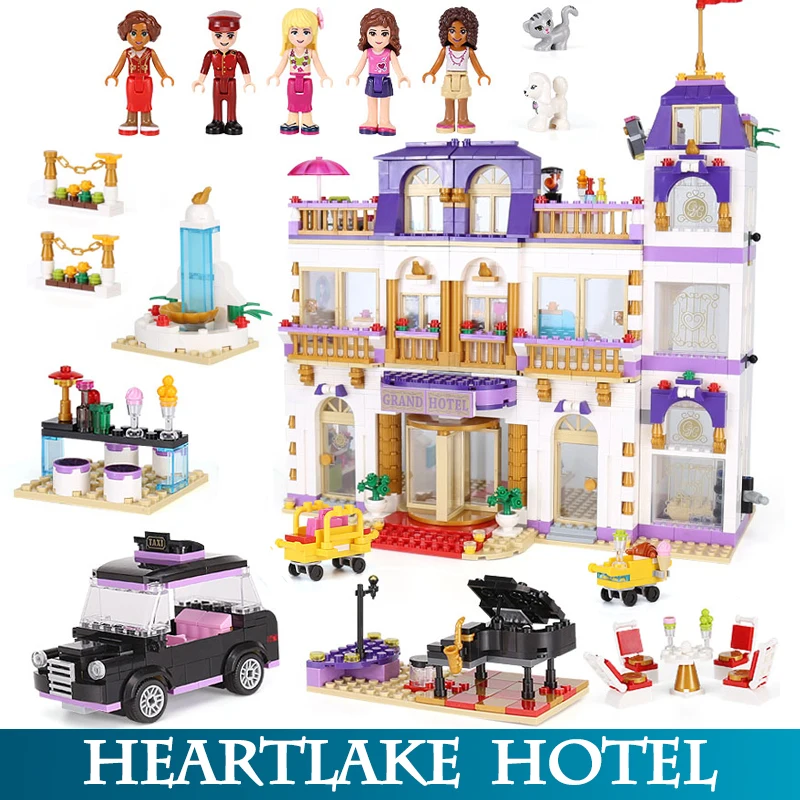 

01045 3676pcs Girls Series The Heartlake Grand Hotel Model Building Blocks Bricks Toys Compatible 10547 LegoINGys For Children