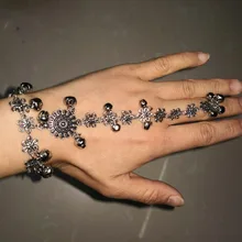 Модный Панк Металлический браслет цепочка сплав ювелирные изделия индийский танец живота смягченные аксессуары для рук золотой серебряный цвет 2 шт./партия