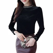 MOBTRS Новая коллекция Для женщин T рубашка с круглым воротником с длинным рукавом женская футболка Толстая теплая Дамская мода топы