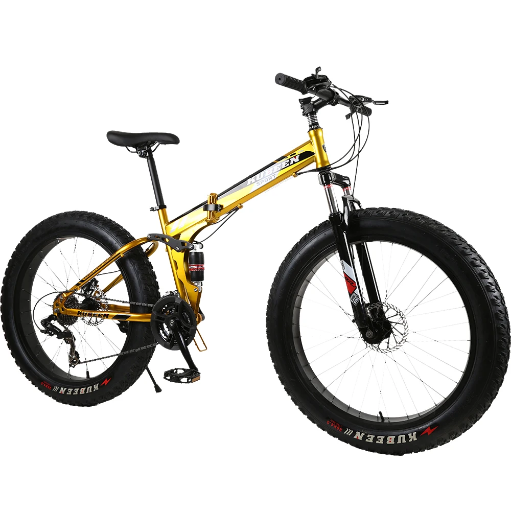 Sale KUBEEN Mountain Bike Super WideTire Bike Snowmobile ATV 26 * 4.0 Bicycle 7/21/24/27 Speed Shock Absorbers Bike 0