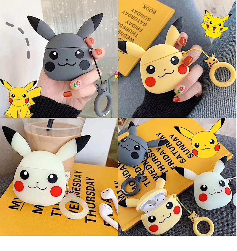 

Applicable to Airpods1 cartoon silicone case AirPods2 skin protection cover Bluetooth wireless earphone box cute