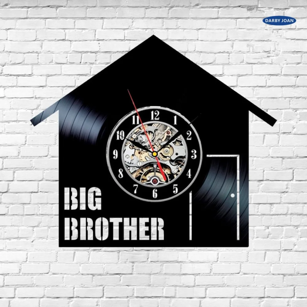 Настенные часы с виниловой пластиной Big Brother TV Show не футболка подарок на день