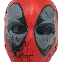 Новая Полнолицевая маска с сеткой для защиты страйкбола, Пейнтбольного черепа, маска для танцев