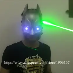 С подсветкой Laserman маска осветить сцены Головные уборы зеленый лазер партии Маскарад Маски для век