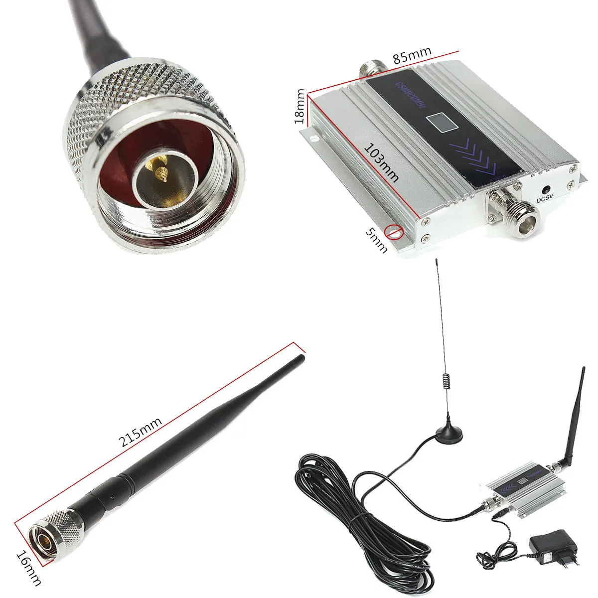 الهاتف المحمول جهاز تقوية الإشارة GSM GSM مكرر إشارة هاتف محمول GSM 900 MHZ مكبر صوت أحادي مع شاشة الكريستال السائل