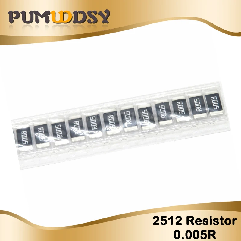 50 шт. 2512 SMD резистор 1% сплав 2 Вт 0.005R 0 005 Ом 5mR R005|Резисторы| |