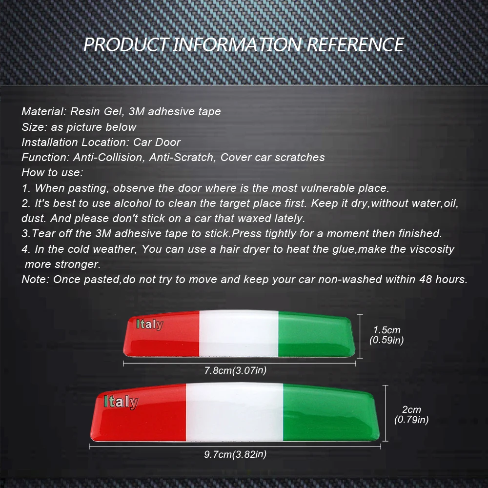 Защита края двери автомобиля Наклейка бампера полоса Декаль флаг Италии для Fiat Panda punto 500L 500 Lancia Ypsilon Renault Clio Vw golf