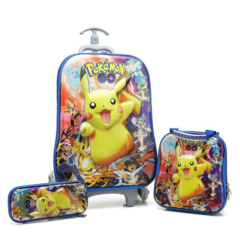 

Kids Rolling School Bag Girl's Boy's Trolley Case Children Travel Suitcase School Mochila Kid's Trolley Bags with Wheels Gift