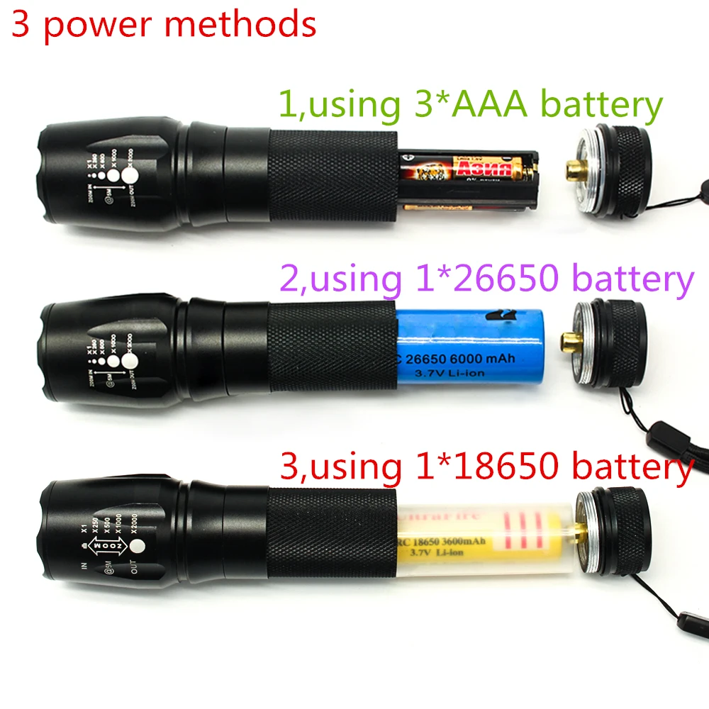 Lanternas e Lanternas cree xm-l2 u3 t6 led Feature : Powerful Led Flashlight