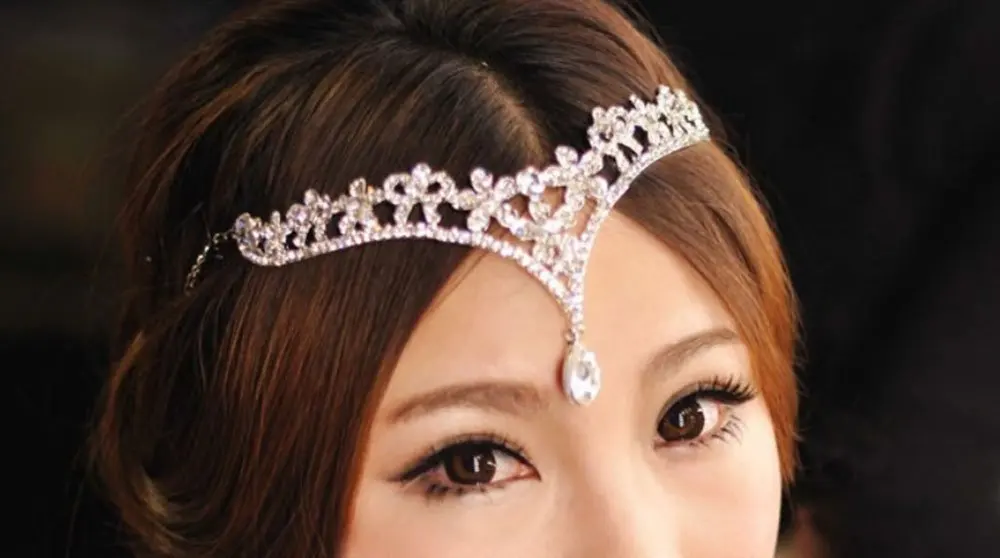 FOONEE Rhinestone Wedding Bridal Heart Crowns Tiaras Headpiece for Pageant Quinceaneras (1)