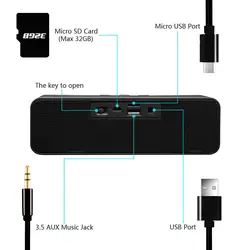 Интеллектуальная bluetooth-колонка инновации в форме полосы портативный дизайн бас Поддержка TF карты FM Функция мобильного вызова голосовые