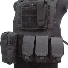 Специальных боевых сил защитной окраски с удар плиты Перевозчик Airsoft Пейнтбол тактическое боевое Нападение жилет черного цвета