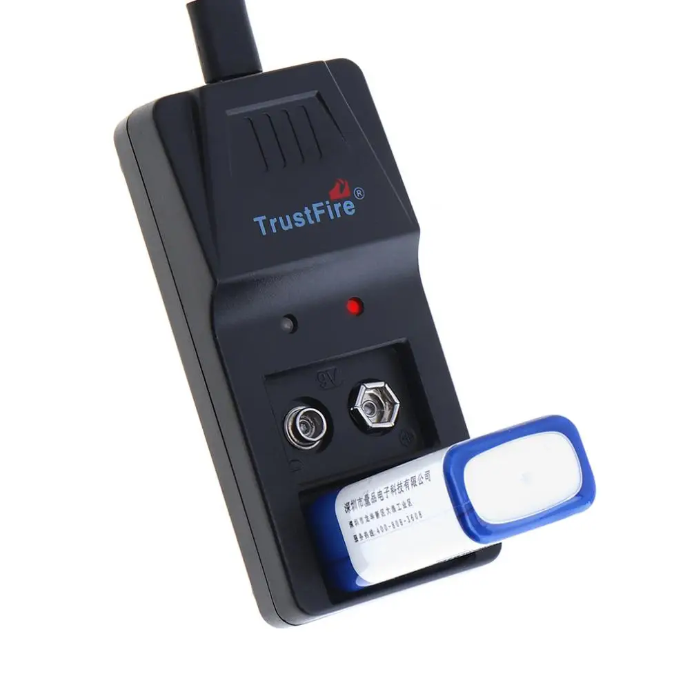Trustfire 9VBC01 Intelligent Charger 2 Slots 9V Battery Charger with Micro USB Port for 9V Li-ion NI-MH NIMH Battery Trustfire 9VBC01 Intelligent Charger 2 Slots 9V Battery Charger with Micro USB Port for 9V Li-ion NI-MH NIMH Battery
