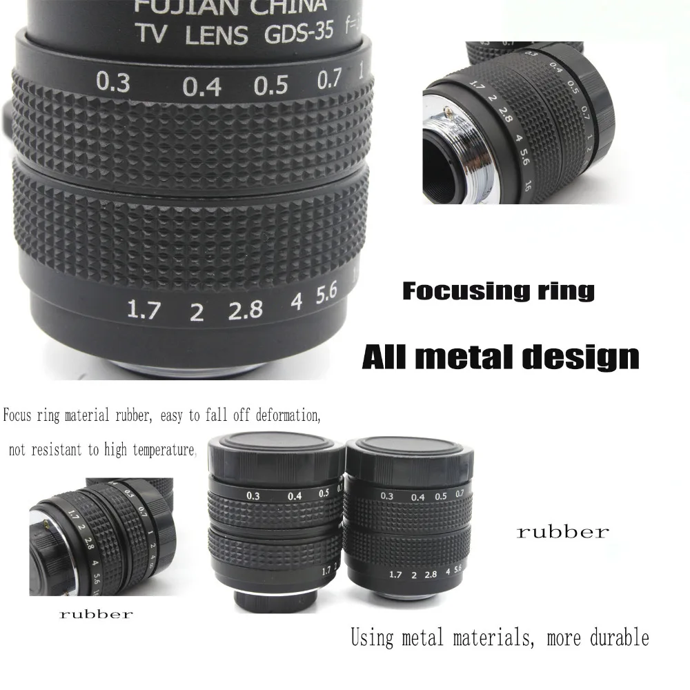 Фуцзянь 35 мм f/1 7 CCTV объектив камеры для sony Бесплатная доставка|lens for sony|fujian 35mmfujian