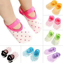 Милый младенческой точки Тапочки Носки для девочек Обувь для девочек СИБ Детские Обувь для младенцев пинетки носки до лодыжки