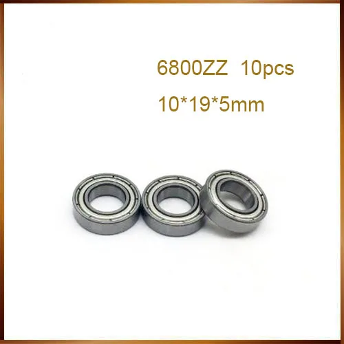 

6800zz подшипник ABEC (10 шт.) 10*19*5 мм метрический Тонкий сечение 6800 ZZ шарикоподшипники 6800Z 61800 ZZ