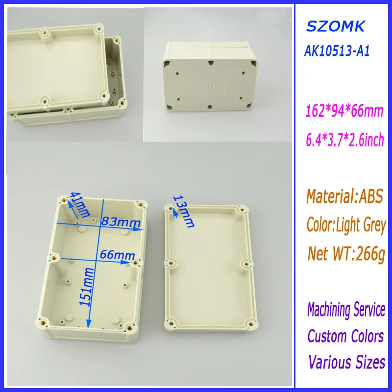 6 шт./партия алюминиевая Домашняя электроника 161,5*94*66 мм серый рынок электроники алюминиевый корпус