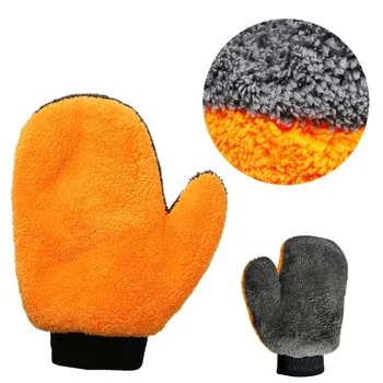 

Coral Fleece Car Wash Glove Super Cleaning Mitt Short Wool Mitt Car Washing Brush Cloth New