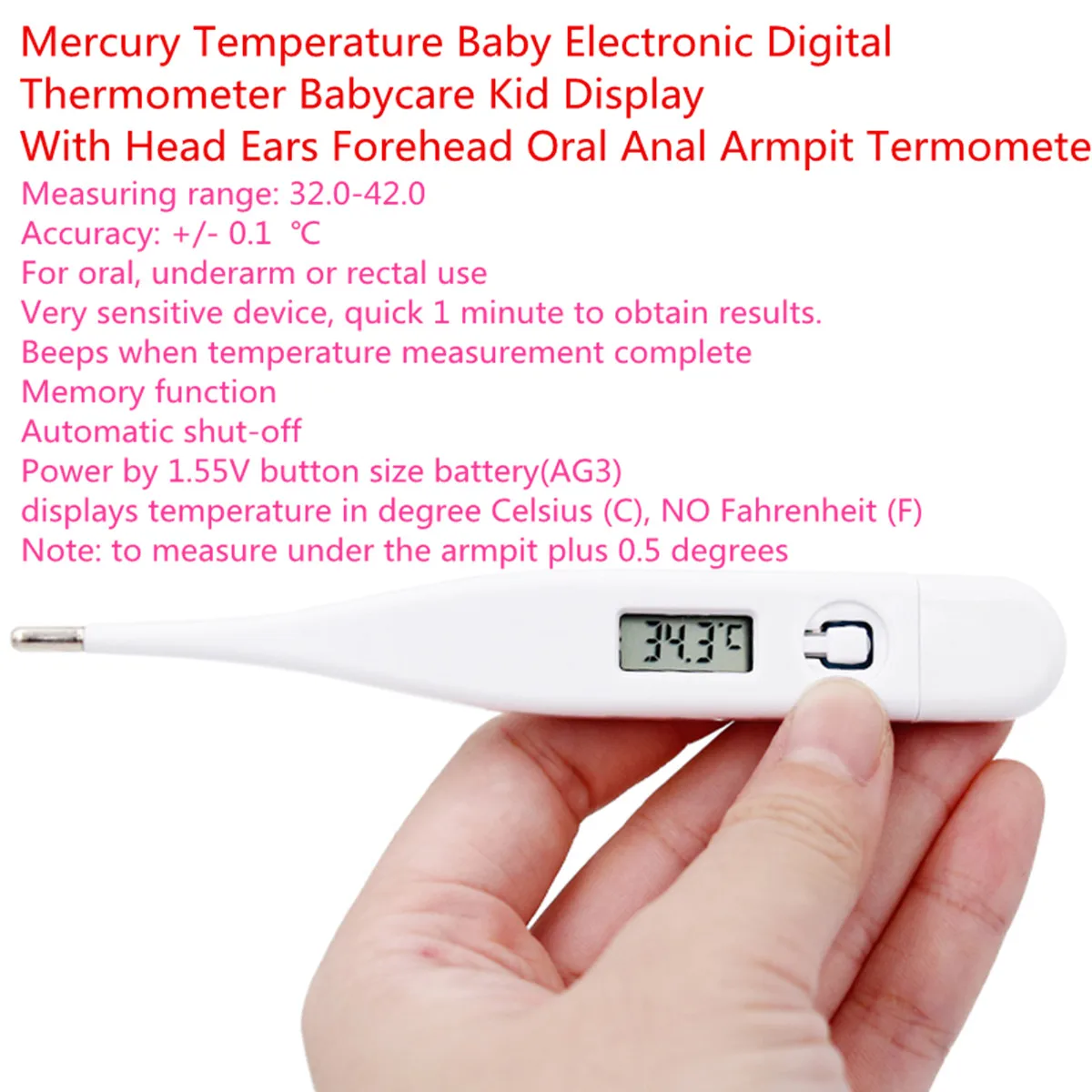 Baby Health New arrival Baby Nipple Thermometer Pacifier LCD Digital temperature Mouth Safe Health Tester 40%off