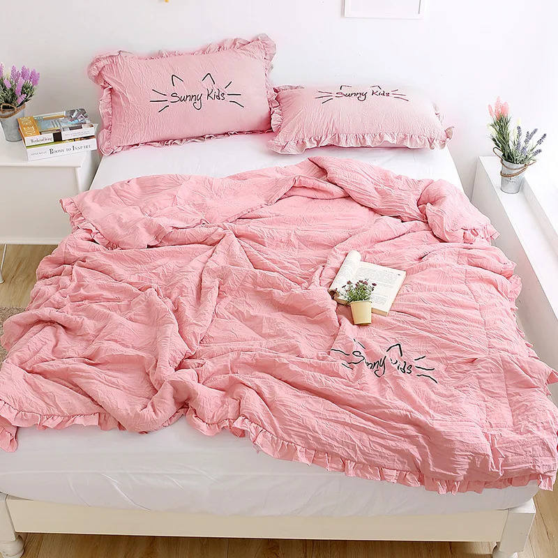 

Soft Comfortable Quilts Bed Quilt Comforter Washable Quilted Adults Bedding Colorful Duvet Summer Quilts not include pillowcase