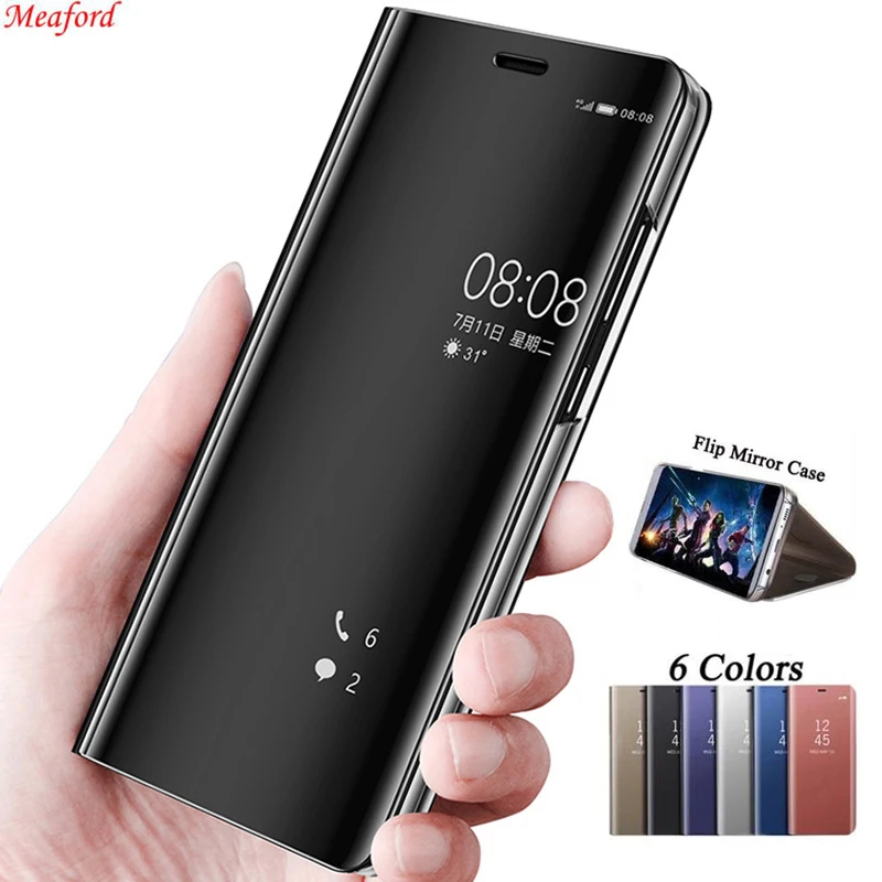 

Smart View Mirror Case For iphone XR XS Max XS Case Luxury Plating Mirror Cover Leather Coque For iphone XS Max XR XS Flip Case