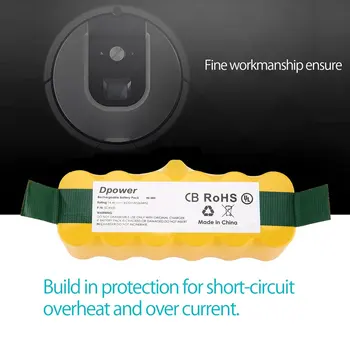

6000mAh Ni-MH Rechargeable Battery for iRobot Roomba 500 600 700 800 900 Series Vacuum Cleaner 600 620 650 700 770 780 800