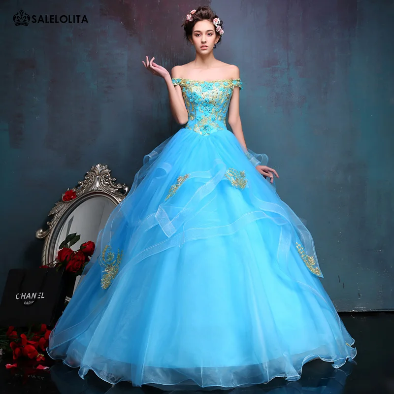 Real Photo Vintage Forest Gothic Dress Princess Appliques Voile Big Red ...