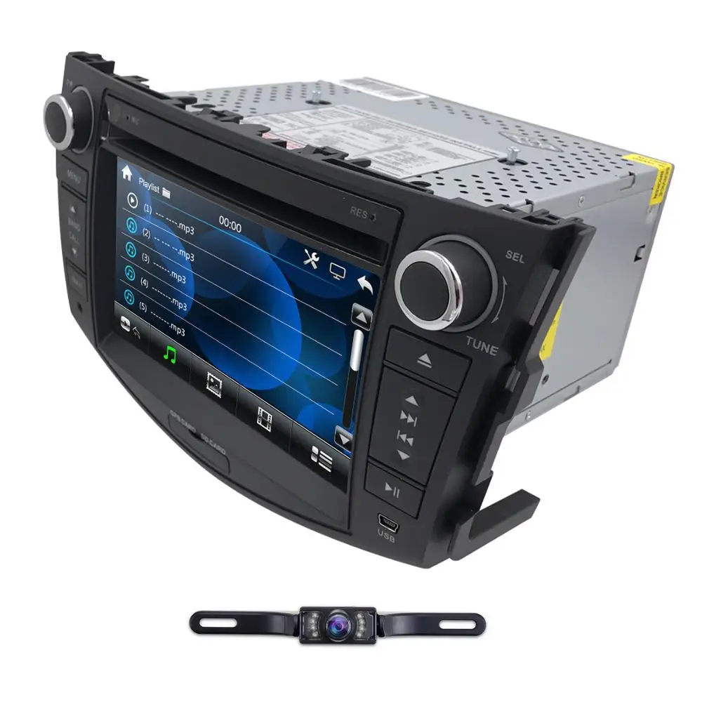 

2din 8 inch Car DVD for Toyota RAV 4 2006-2012 Car radio multimedia player GPS navigation Monitor steering wheel Camera dab+ DVR