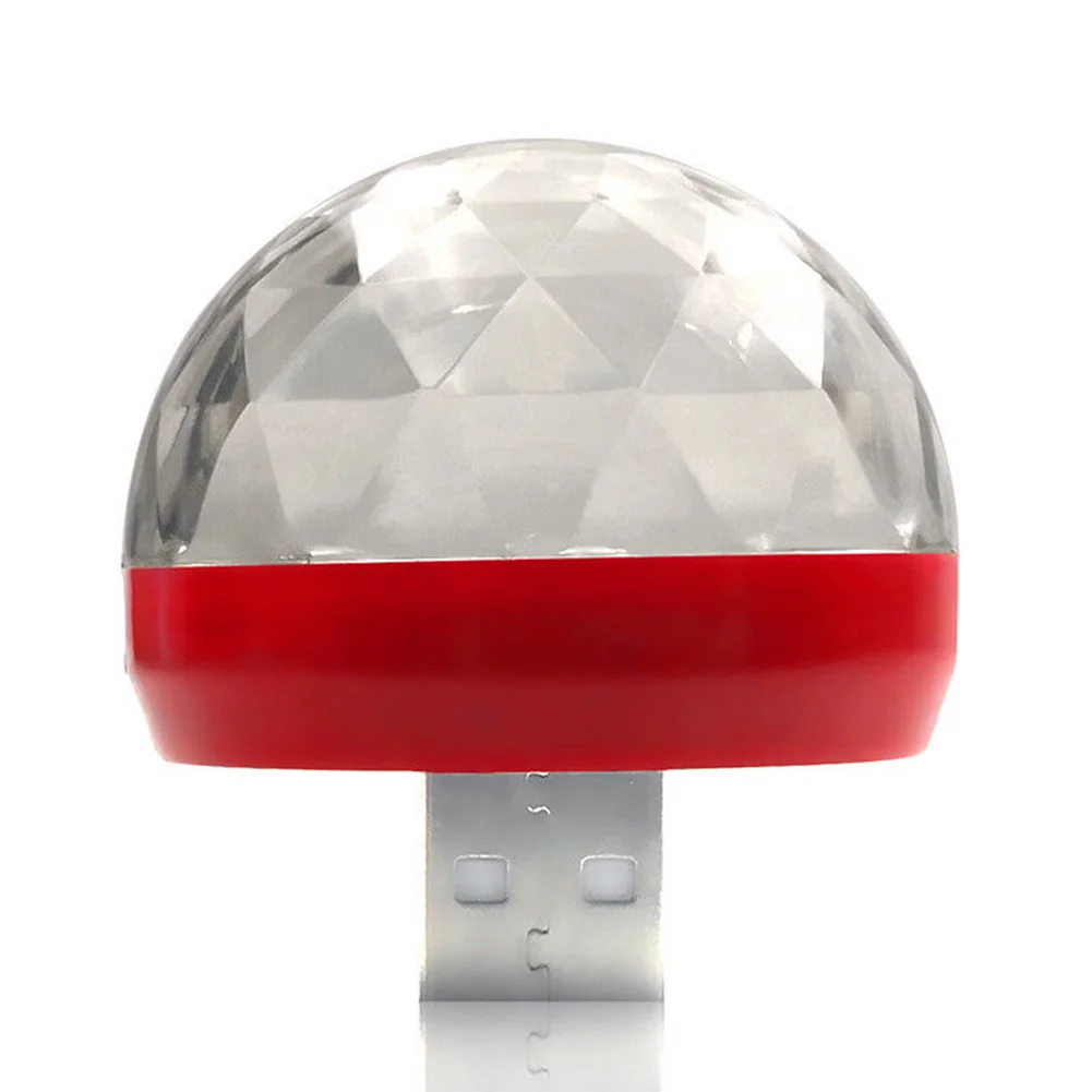 

Party Decoration Rotating Colorful Projector Atmosphere Colorful LED Car Interior Portable USB Music Mini