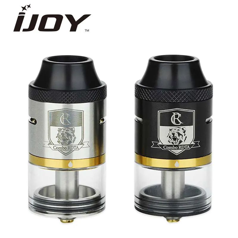 

Original IJoy Combo RDTA Sub Ohm Tank 6.5ml Combo RTA RDA Atomizer Interchangeable Gold-plated Build Deck Combo RDTA Tank ij01