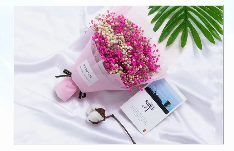 Flone Mini Artificial Dried Flower Gypsophila Crystal Grass Bouquet Fake Gypsophila Flower Wedding Home Party Decor Art Floral (4)