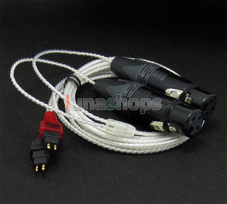 3pin XLR Female PCOCC + Silver Plated Cable for Sennheiser HD525 HD545 HD565 HD650 HD600 HD580 LN004740