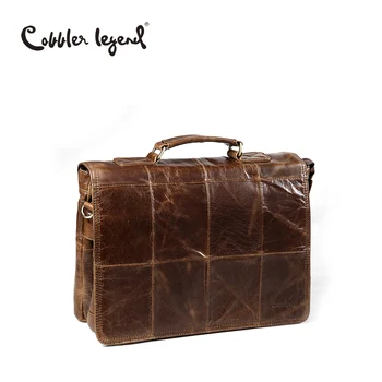 

Cobbler Legend Men'S Business Bag Genuine Leather Male Vintage Shoulder Bags Luxury Leather Handbag Men Crossbody Bag