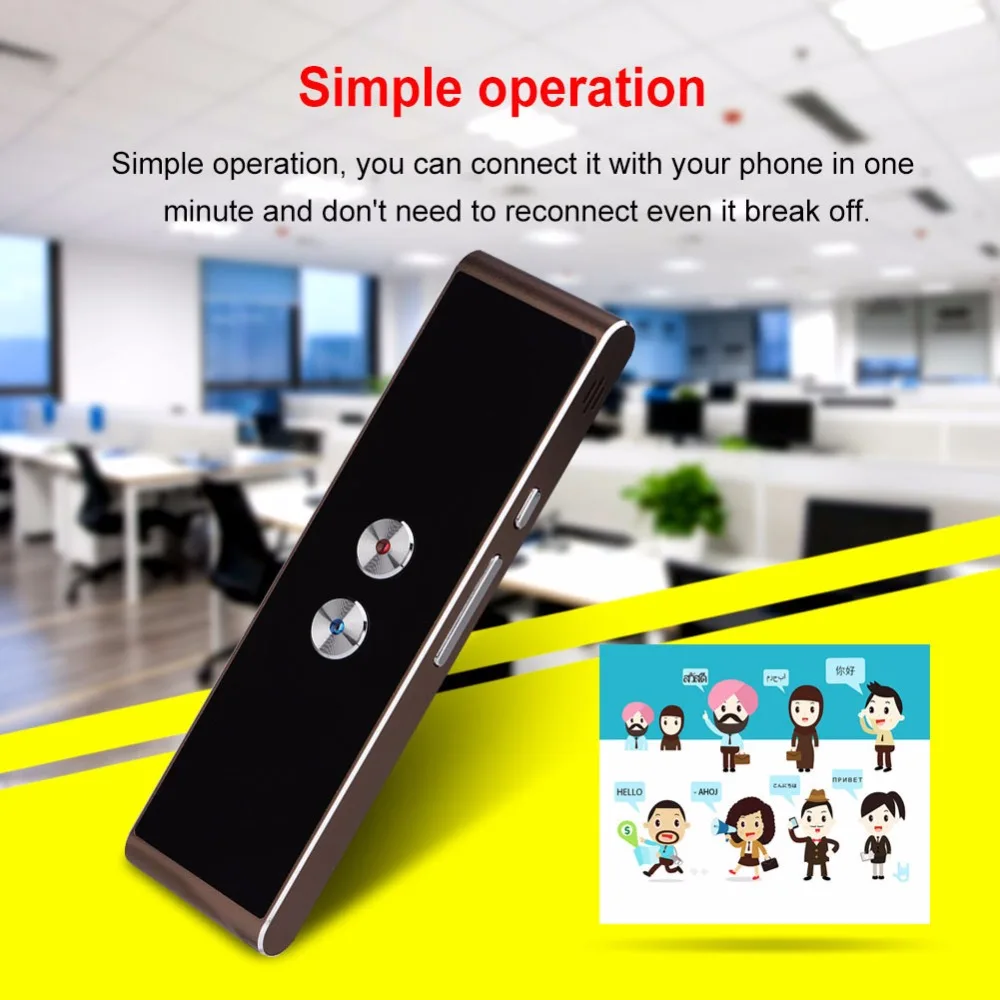 

VBESTLIFE Voice Translator with Portable Smart Two-Way Real Time Multi-Language for Learning Travel Meeting