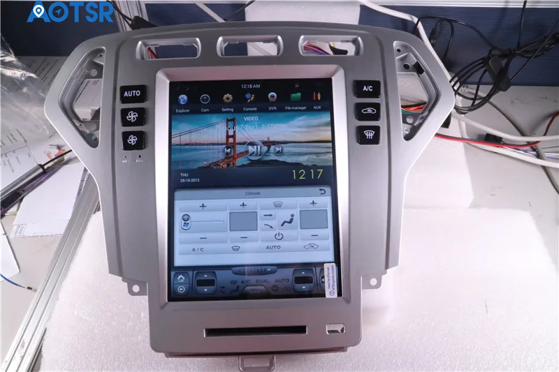 Тесла стиль чистый Android6.0 10," автомобиль без dvd-плеер gps навигации для Ford Mondeo Fusion 2007-2010 стерео автоматическое устройство мультимедиа