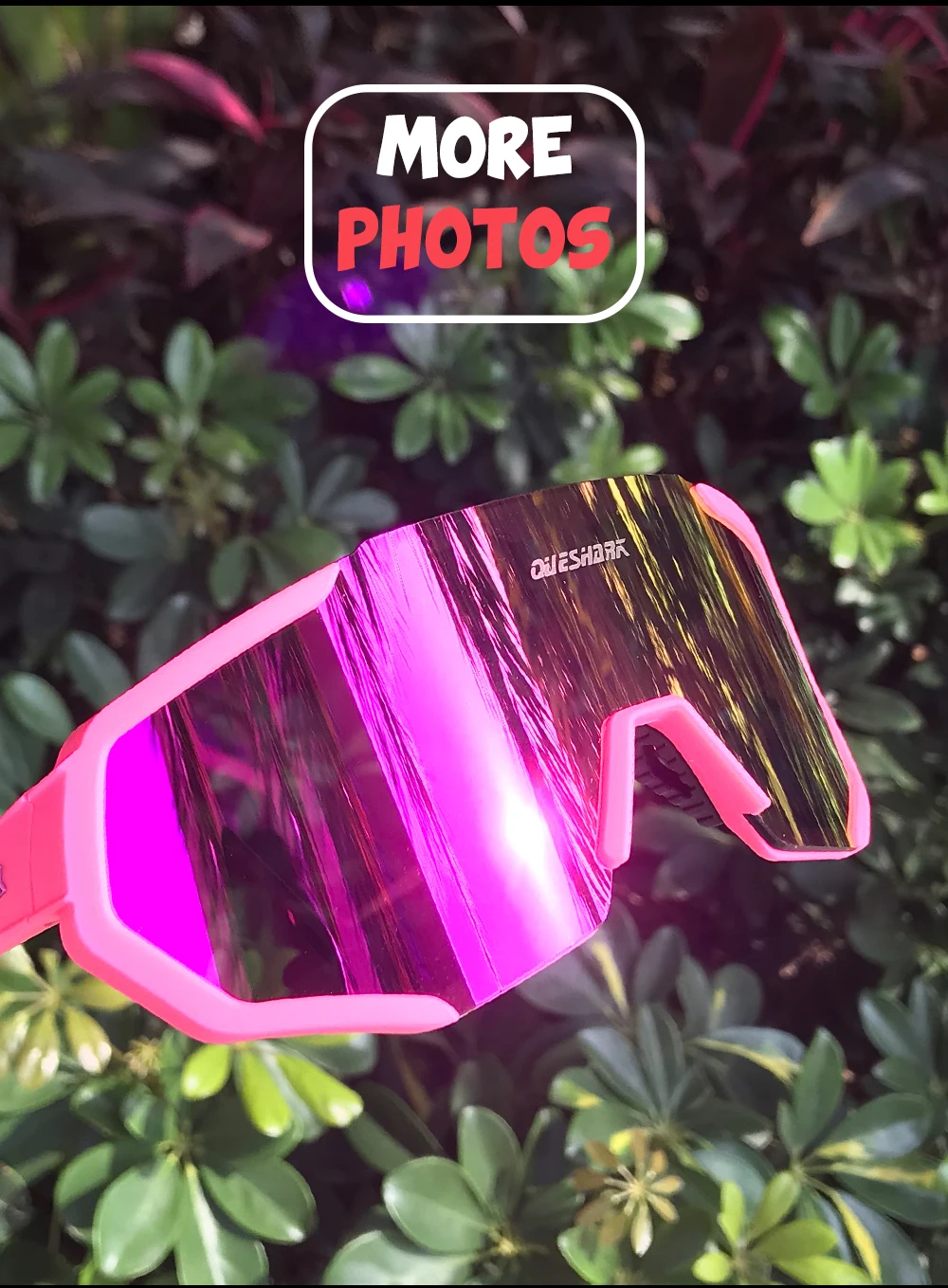 QUESHARK New Design Cycling Glasses For Men Women Full Covered Lens UV400 Polarized 3 or 4 Lens Total  QE42