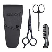 1 комплект гребень для бороды усы нос машинка для стрижки волос ножницы набор для мужчин уход с сумкой Профессиональный инструмент для бороды#11