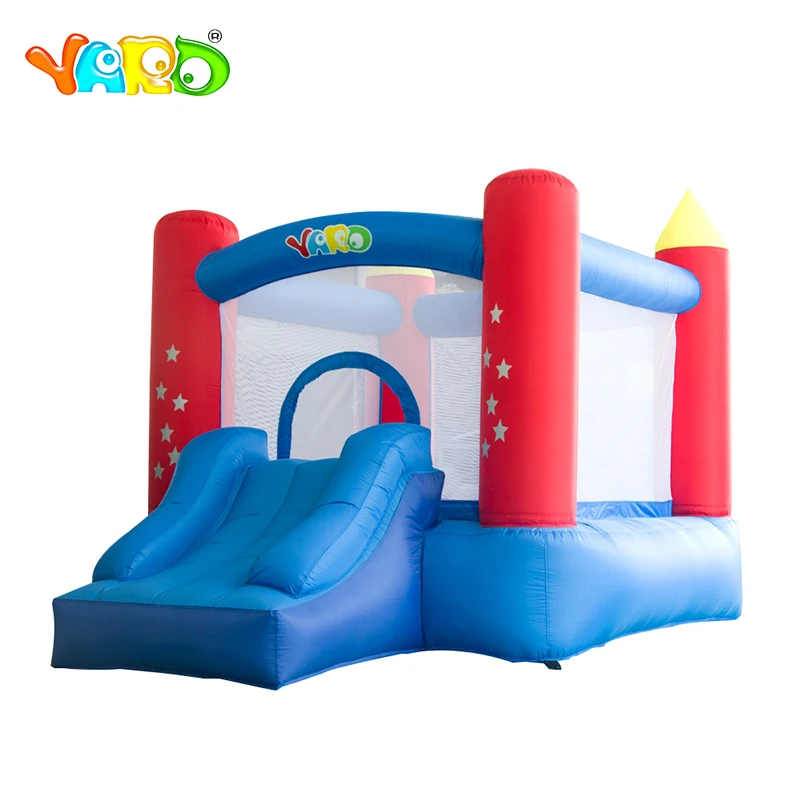 

YARD Inflatable Bouncer Castle Jumping Trampoline House with Slide Blower Free PE Balls Ship Express Door To Door Christmas Gift