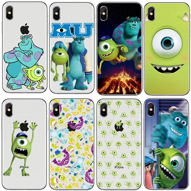 Cute Monsters University Mike Wazowski Slim Soft TPU Phone Case For iPhone 5s SE 6 6SPlus XS Max 8 8plus XR Case