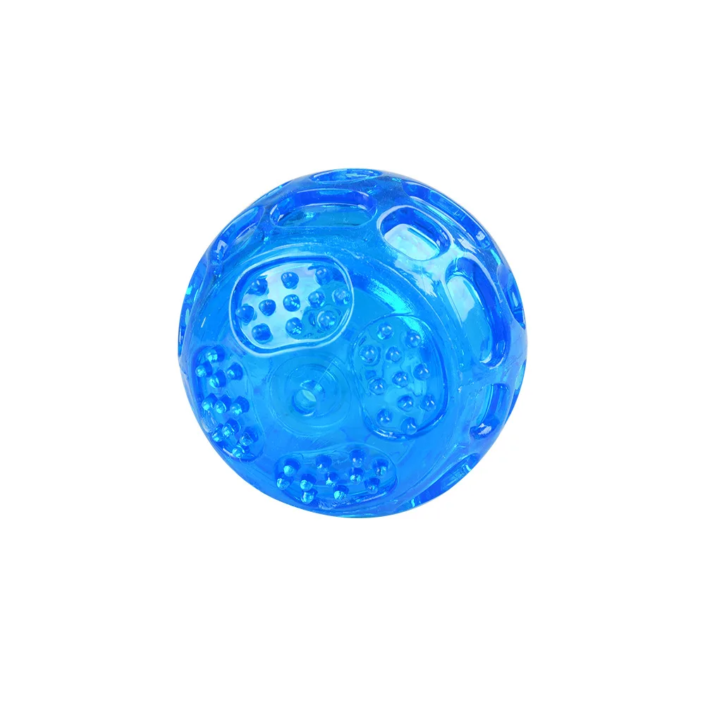 8 см вокальный игрушка мяч Интерактивная резиновые мячи для животных кошка собака щенок эластичность Мячик с шипами собака игрушки-Жвачки для чистки зубов, мячи - Цвет: Blue